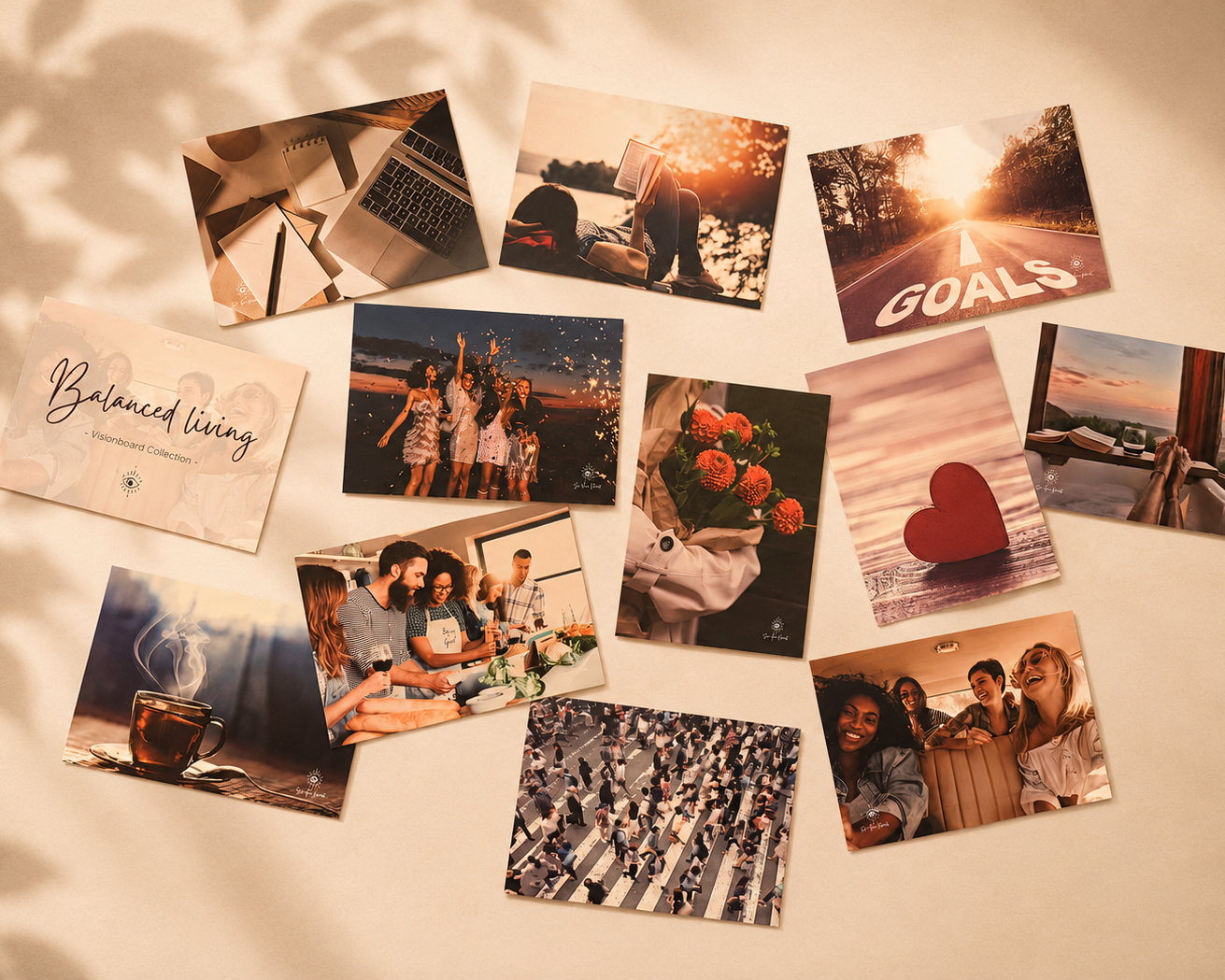 Visionboardkaartenset ‘Balanced Living’